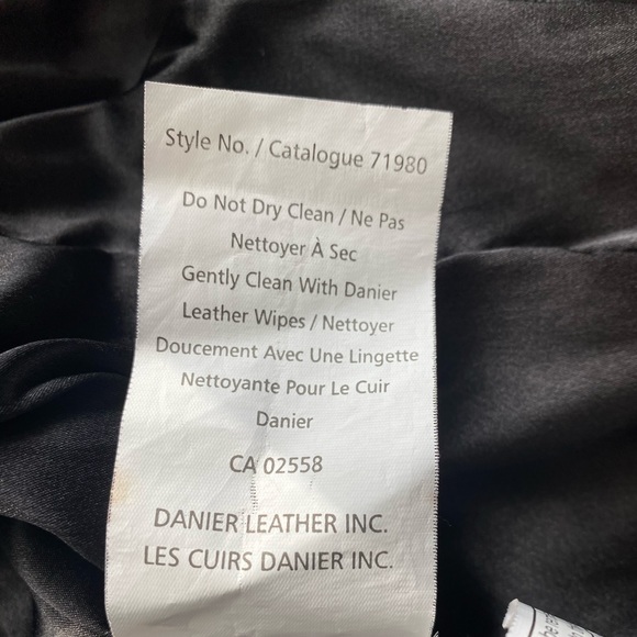 DANIER Motorcycle Jacket Black Leather Size 2XS ( US Size 2/4) UK 6/8 - Picture 10 of 10